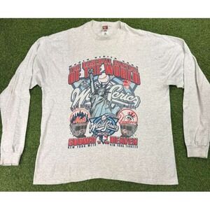 Vintage Yankees vs Mets Worldseries T shirt Mens XXL Year‎ 2000